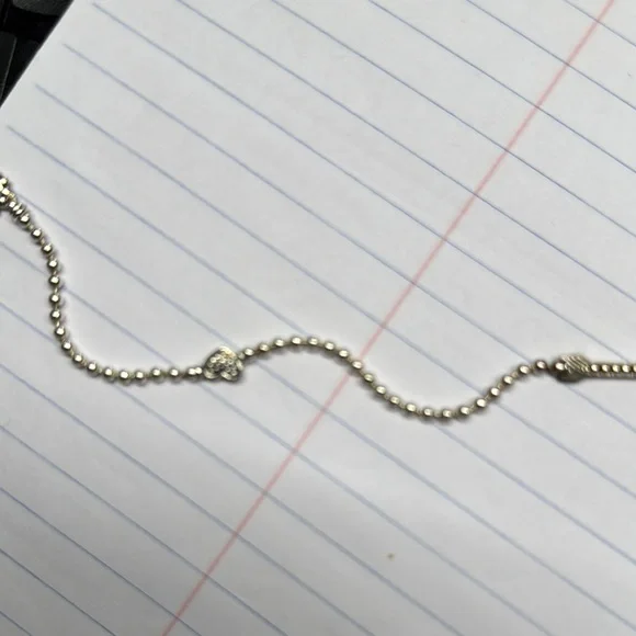 LAGOS Lariat Silver with Gold accents (Hearts and Arrows) Beaded Necklace - Picture 3 of 5